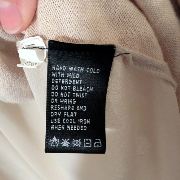 August Silk Open Front Short Sleeve Cardigan Size L - Picture 4 of 5